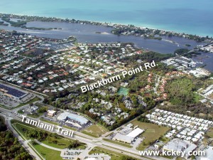Blackburn Point Road leads to Casey Key